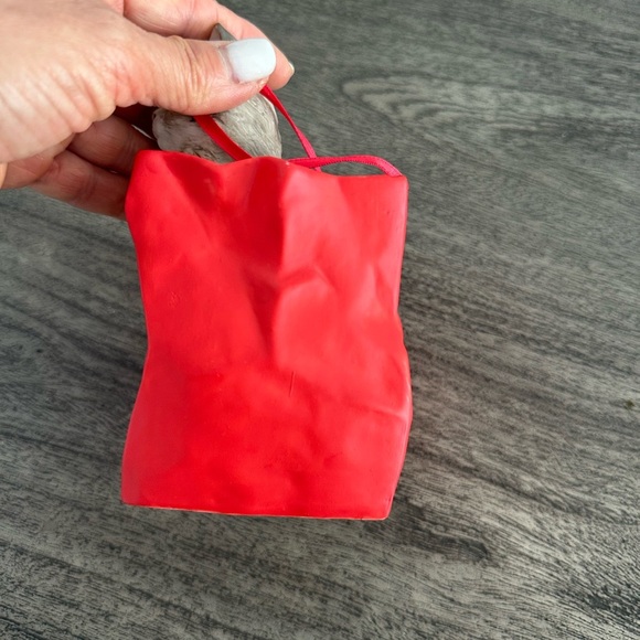 Red Cat Figurine in Festive Bag - Picture 5 of 8